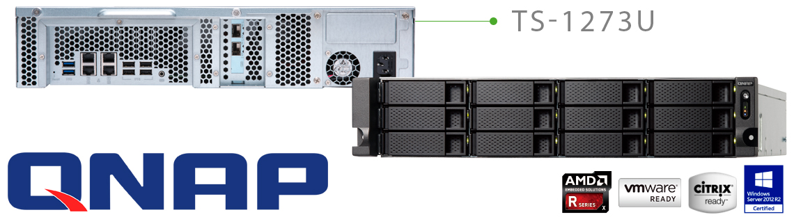 TS-1273U: NAS 12 baias e 2 portas 10GbE